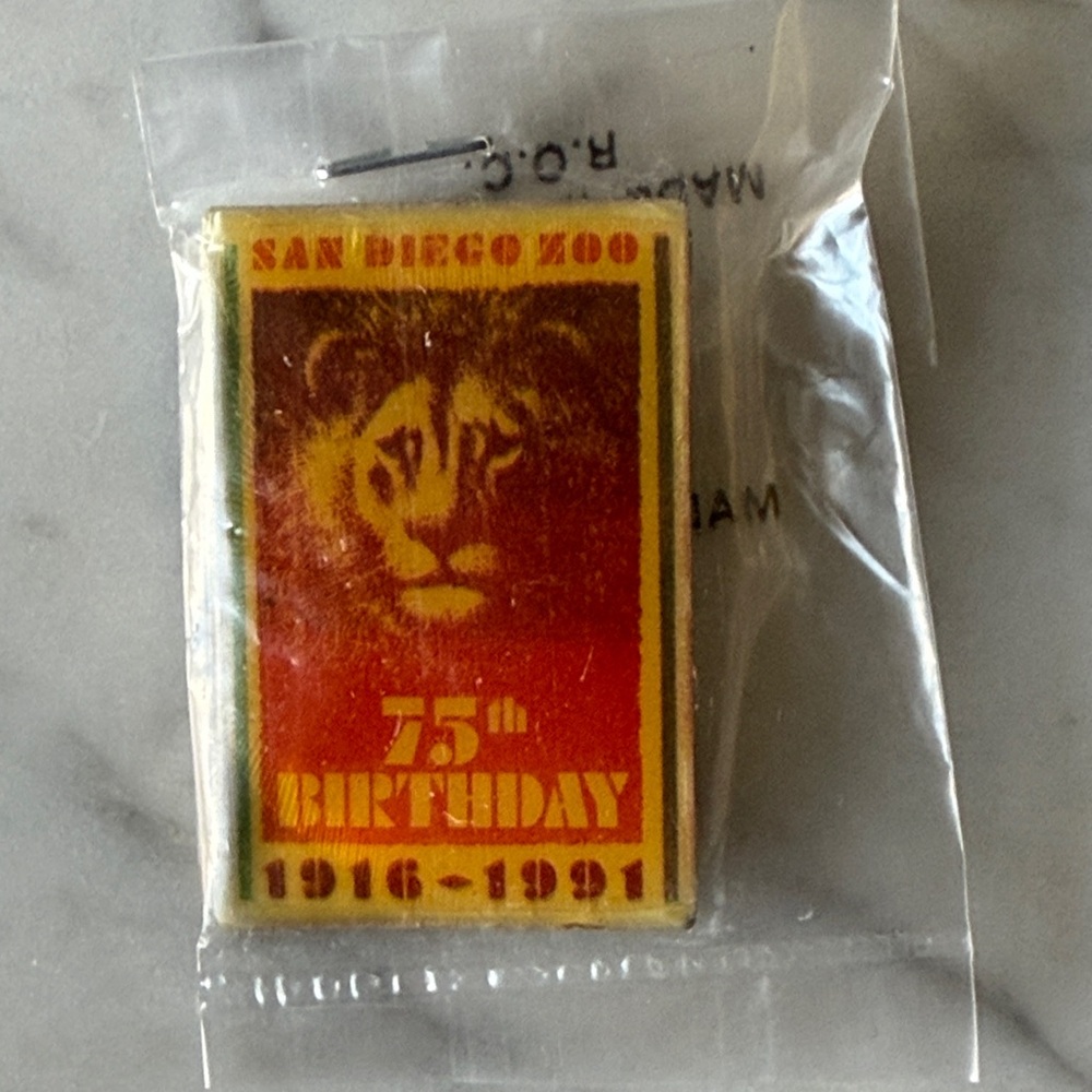 75th Birthday Commemorative Magnet - Red and Yellow